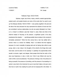 Dead stars essay what was love for alfredo in dead stars