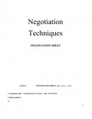 Negotiation Techniques