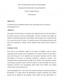 Experiment - Fatty Acid Determination Using Gas Chromatography