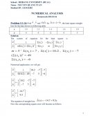 Numerical Analysis