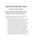 Cola War Case Strategy
