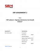 Erp Software- ongoing Maintenance Cost Benefit Analysis