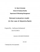 Abyssinia Bank - Demand Evaluation Model