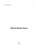 Eco 561 - Efficient Market Theory - Efficient Market Theory Vs Fundamental and Technical Analysis