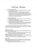 Marketing 301 - Final Case Old Spice