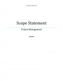 Scope Statement - Going Green