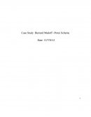Bernard Madoff - Ponzi Scheme