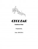 Ceol Bar Sample Business Plan
