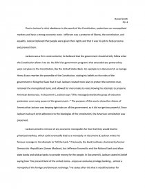 Реферат: Jacksonian Democracy Essay Research Paper DBQ Реферат: Jacksonian Democracy Essay Research Paper DBQ