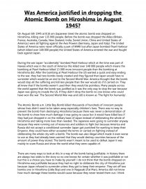 Реферат: Atomic Bomb Essay Research Paper The Right Реферат: Atomic Bomb Essay Research Paper The Right