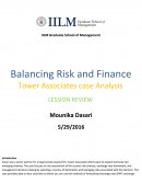 Tower Associates Case Analysis