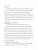 Confidentiality Case Analysis