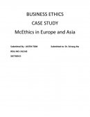 McEthics in Europe and Asia