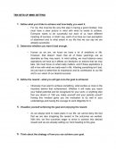 Ten Sets of Mind Setting