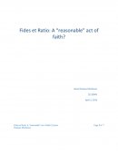 Fides Et Ratio: A "reasonable" Act of Faith?