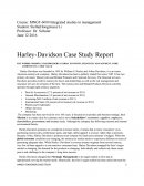 Harley Davidson Case Study Report
