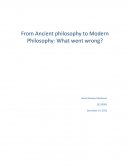 From Ancient Philosophy to Modern Philosophy: What Went Wrong?