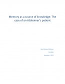 Memory as a Source of Knowledge: The Case of an Alzheimer Patient