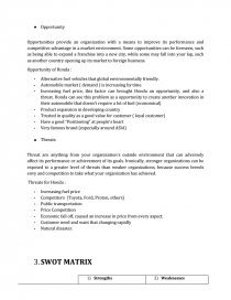 Honda Swot External Factors - Study Guide