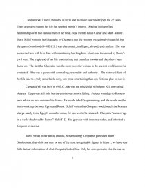 Реферат: Cleopatra Essay Research Paper Cleopatra The Story