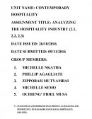 Analysing the Hospitality Industry