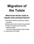 Migration of the Tustis