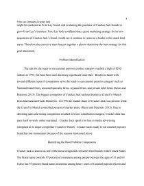 Frito Lay Pany Cracker Jack Case Study