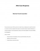 Montreal Transit Corp Case Study