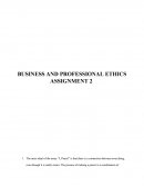 Business and Professional Ethics