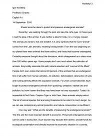 Persuasive Essay Sample Paper Essay Preview Should More Be Done To Protect And Preserve Endangered Animals Essay On English Subject also Healthy Eating Essays Should More Be Done To Protect And Preserve Endangered Animals Essay Locavores Synthesis Essay