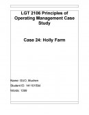 Holly Farm Case Study