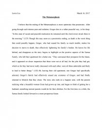 Реферат: Metamorphisis Essay Research Paper Metamorphosis 20th Century