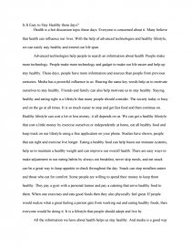 Реферат: Eating Healthy Essay Research Paper Staying healthy
