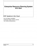 Bco 6603 - Enterprise Resource Planning System