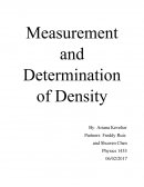 Measurement and Determination of Density