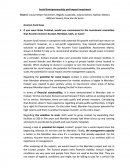 Social Entrepreneurship and Impact Investment
