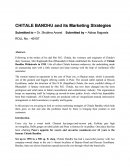 Marketing Strategies of Chitale Bandhu