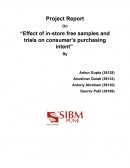 Effect of In-Store Free Samples and Trials on Consumer’s Purchasing Intent
