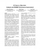 B-Trees Vs. Skip-Lists - Analysis and Rdbms Performance Improvement