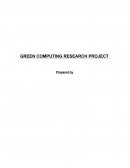 Green Computing Research Project