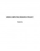 Green Computing Research Project