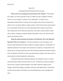 Bank Usa Forecasting Help Desk Demand By Day Case Study Case Study