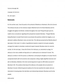 obituary okonkwo essay essay things fall apart