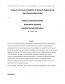 Status of Commercial Competition on Network, Relational and Hierarchical Database Model