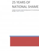 25 Years of National Shame - Negotiation & Dispute Resolution