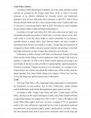 Trade Policy Analysis of India