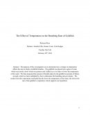 The Effect of Temperature on a Goldfish's Breathing Rate
