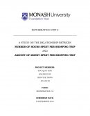 A Study on the Relationship Between Number of Hours Spent Per Shopping Trip and Amount of Money Spent Per Shopping Trip