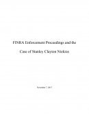 Finra Enforcement Proceedings and the Case of Stanley Clayton Niekras