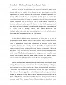 Blue Ocean Strategy - from Theory to Practice